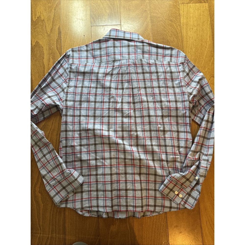 Johnnie-O Men's Hangin Out Shirt Large Blue Plaid, Long Sleeve, Button-Up Size M - Picture 4 of 5